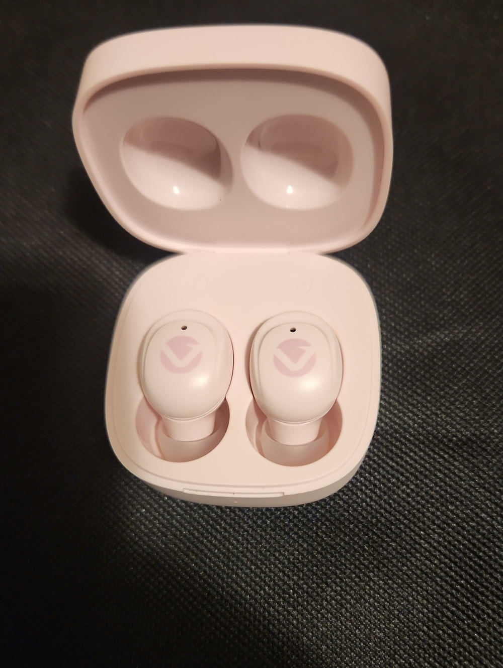 Pink True Wireless Earbuds with Charging Case